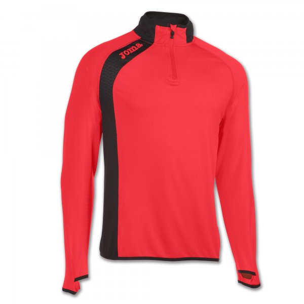 SWEATSHIRT 1/2  ZIPPER FLUOR CORAL