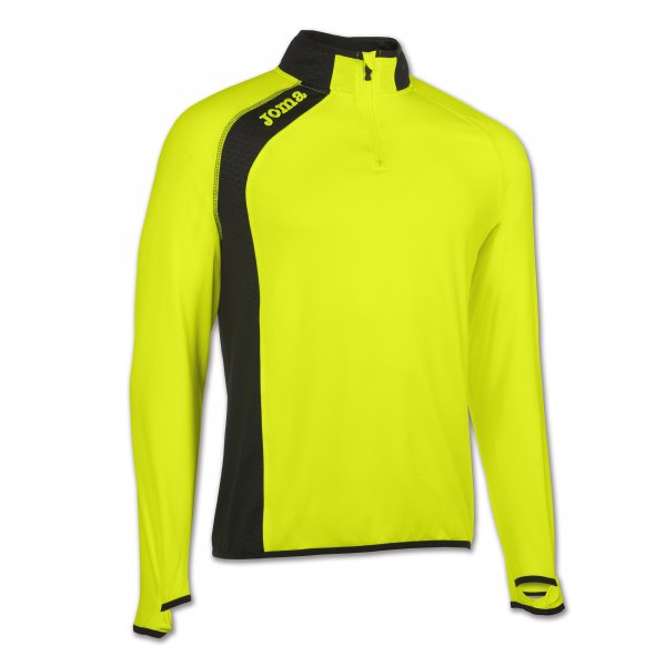 SWEATSHIRT 1/2  ZIPPER FLUOR YELLOW