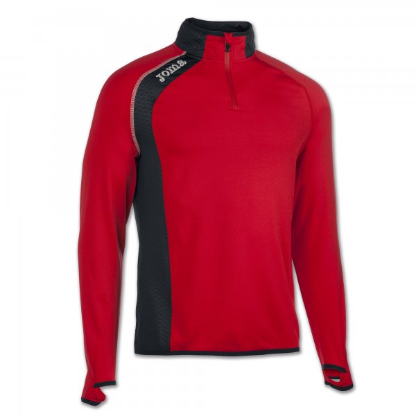 SWEATSHIRT 1/2  ZIPPER ELITE V RED