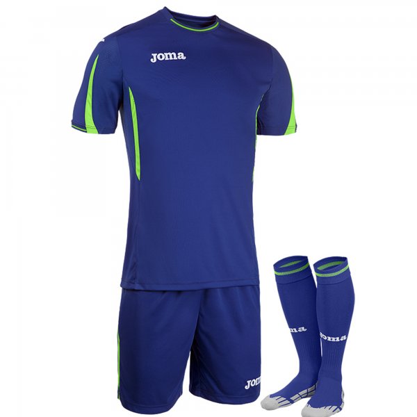 SET T-SHIRT S/S + SHORT + SOCKS ROYAL