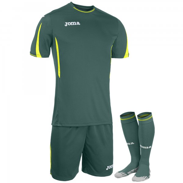 SET T-SHIRT S/S + SHORT + SOCKS GREEN