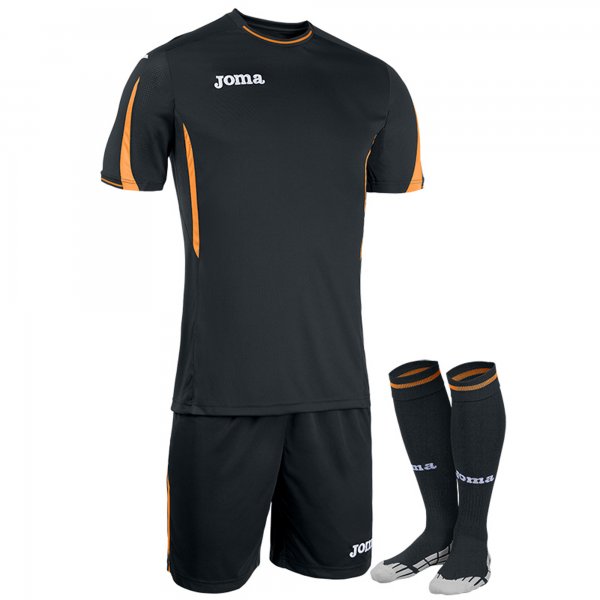 SET T-SHIRT S/S + SHORT + SOCKS BLACK