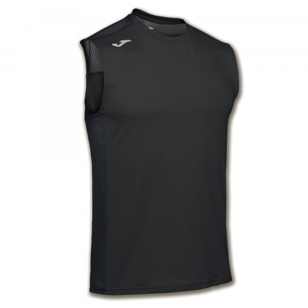 T-SHIRT RUNNING BLACK SLEEVELESS