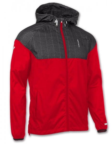 JACKET HOODED RUNNING RED