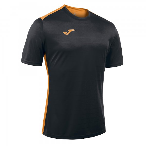 T-SHIRT BLACK-ORANGE S/S