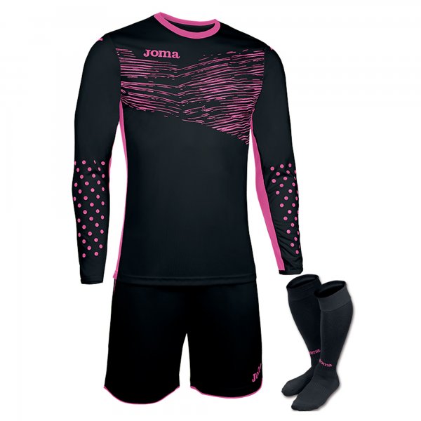 SET GOALKEEPER T-SHIRT L/S + SHORT + SOCKS BLACK