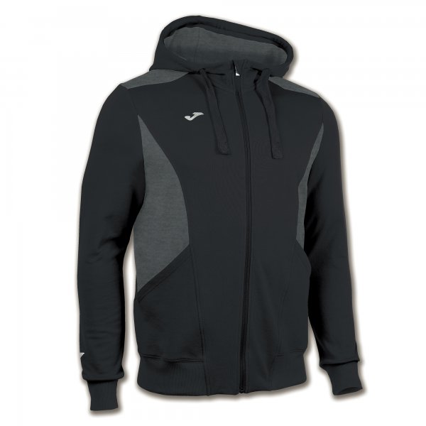 JACKET HOODED CONFORT BLACK-DARK MELANGE