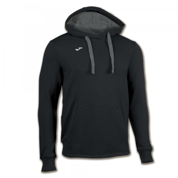 SWEATSHIRT HOODED CONFORT BLACK-DARK MELANGE