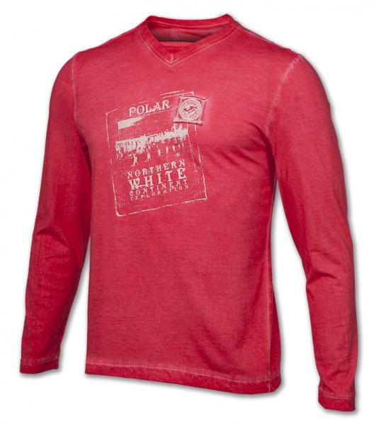 T-SHIRT TREKKING RED L/S