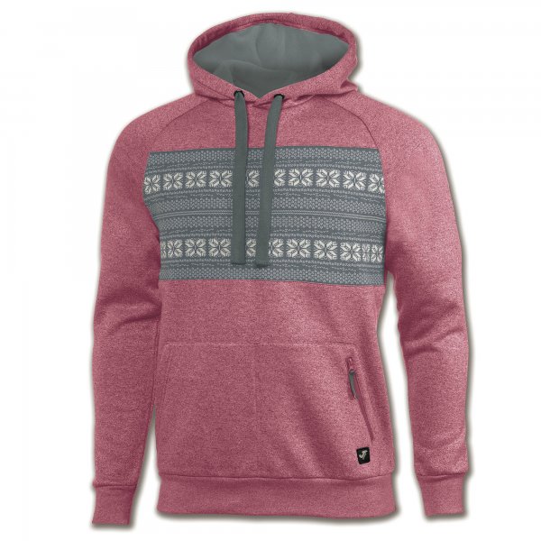 SWEATSHIRT HOODED TREKKING RED