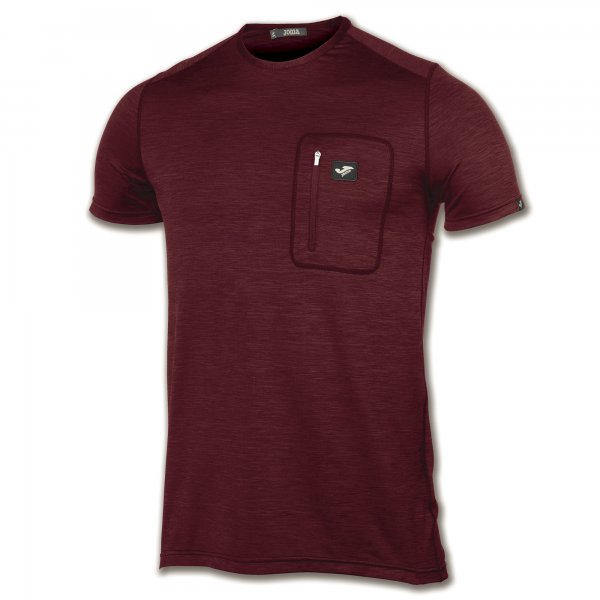 T-SHIRT TECHNICAL TREKKING BURGUNDY S/S