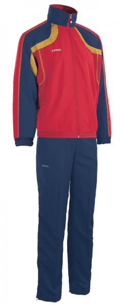 EVEREST TRACKSUIT 09  POLY. RED-NAVY-GOLD