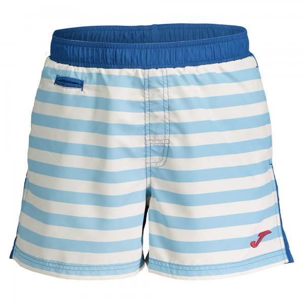 SWIMSUIT STRIPES SKYBLUE-NAVY