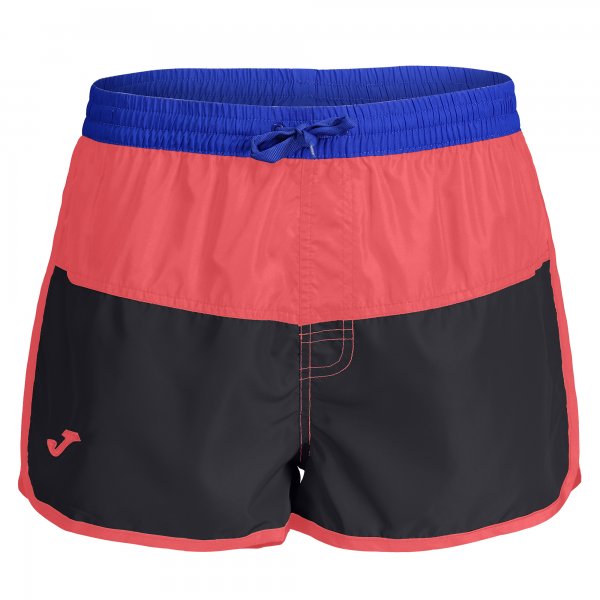 SWIMSUIT SHORT BLACK-ORANGE