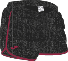 SWIMSUIT SHORT JEANS BLACK-RED