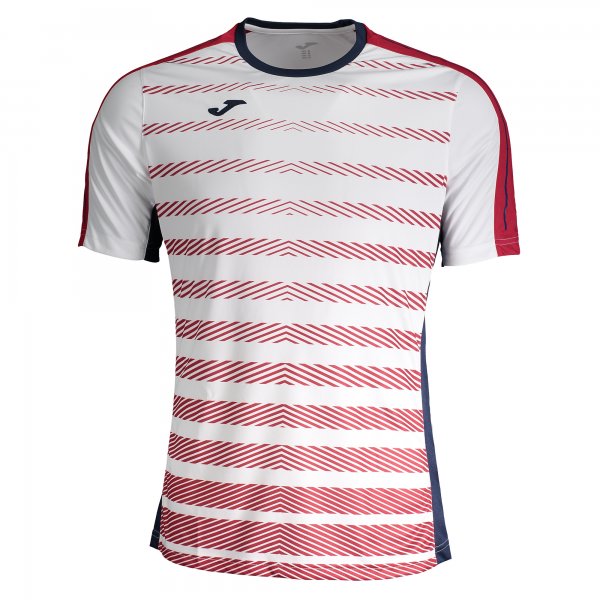 T-SHIRT TENNIS WHITE-RED S/S