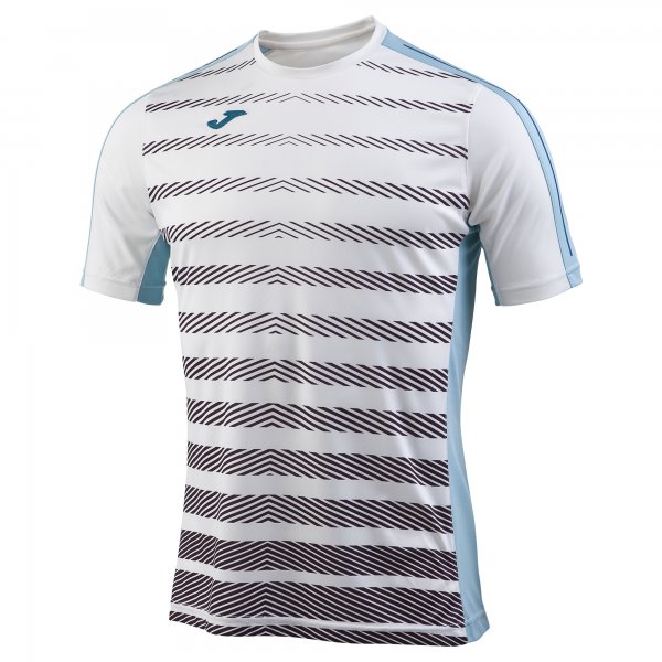 T-SHIRT TENNIS WHITE-BROWN S/S