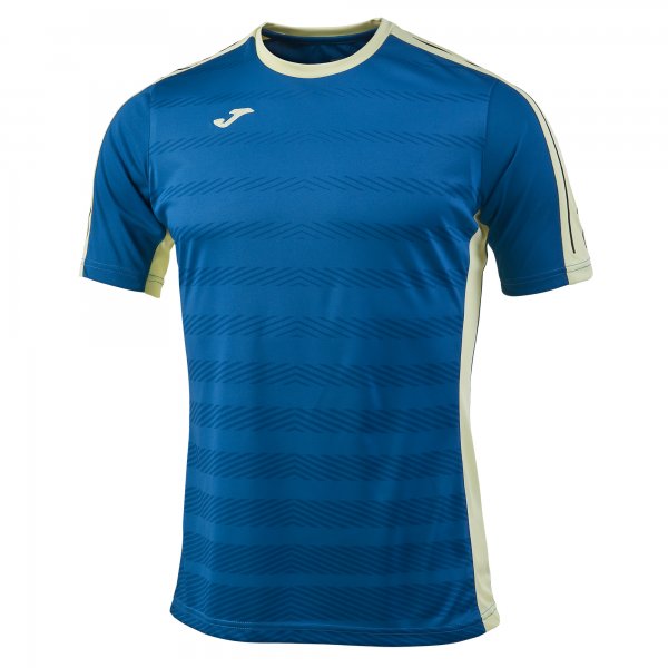 T-SHIRT TENNIS BLUE-YELLOW S/S