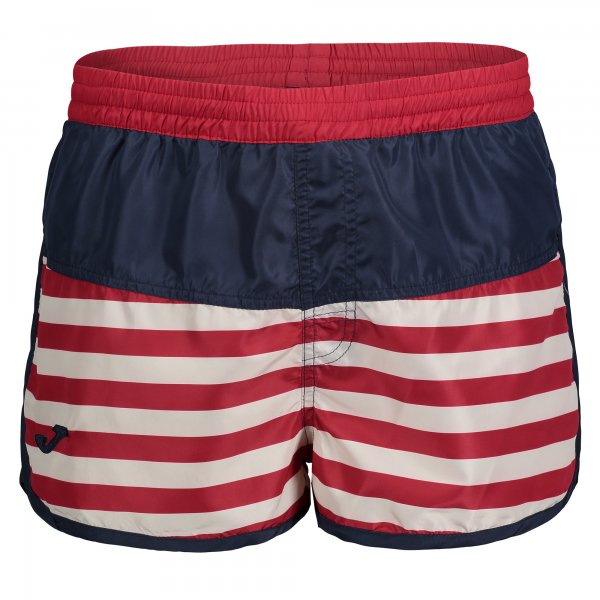 SWIMSUIT SHORT STRIPES RED-NAVY