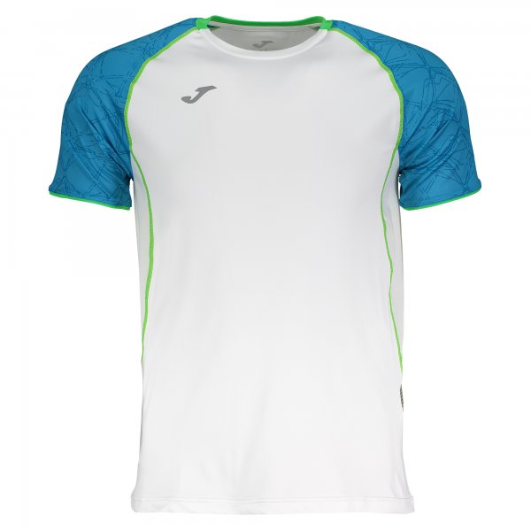T-SHIRT RUNNING WHITE-BLUE S/S