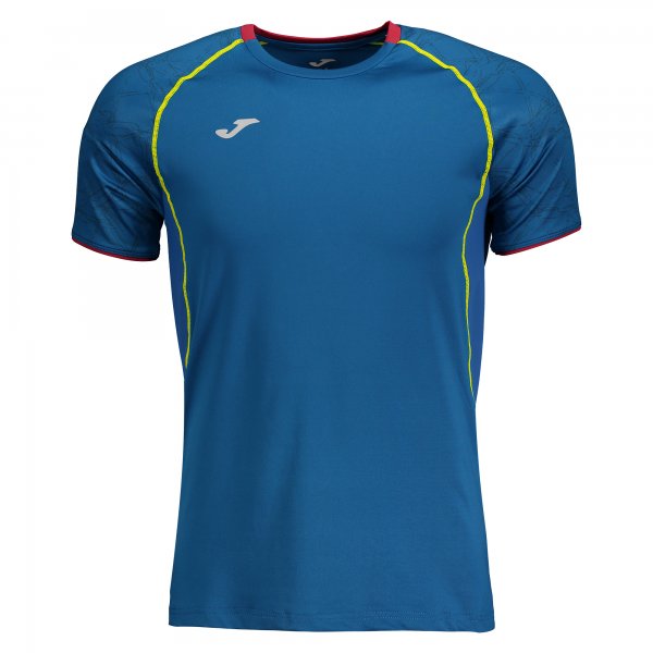 T-SHIRT RUNNING NAVY-YELLOW S/S