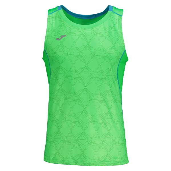 T-SHIRT RUNNING GREEN-BLUE SLEEVELESS