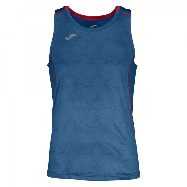 T-SHIRT RUNNING NAVY-YELLOW SLEEVELESS