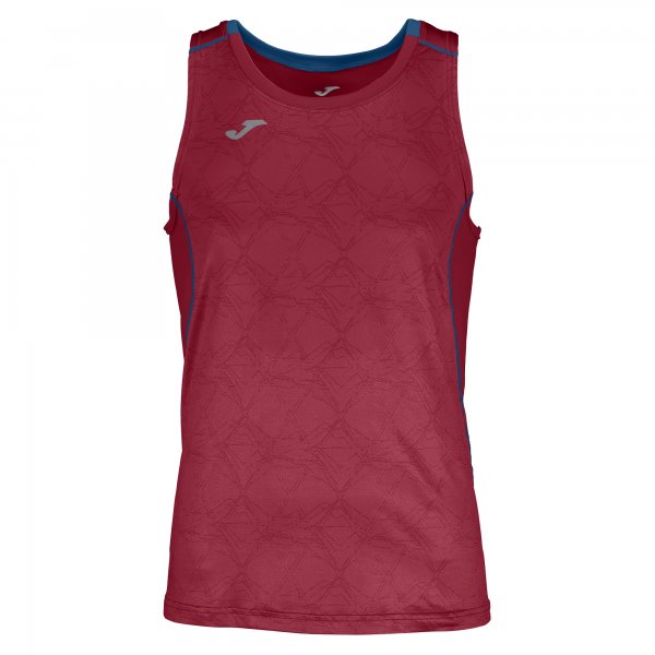 T-SHIRT RUNNING RED-YELLOW SLEEVELESS
