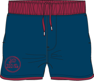 SWIMSUIT NAVY-RED