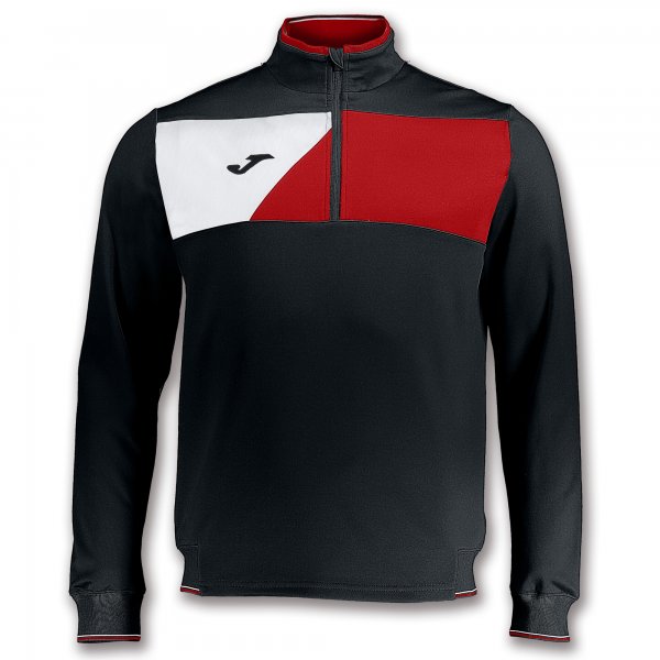 SWEATSHIRT CREW II BLACK-RED