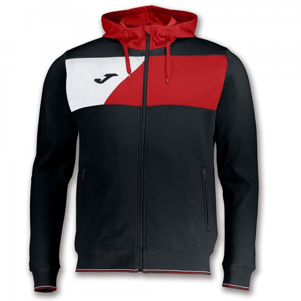 JACKET HOODIE POLY CREW II BLACK-RED