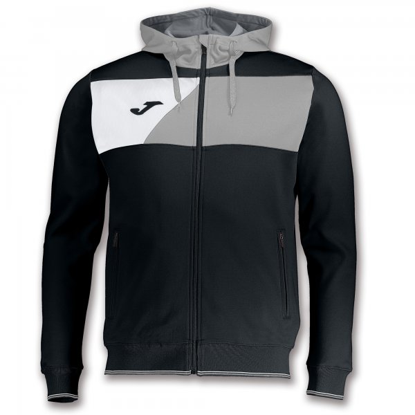JACKET HOODIE POLY CREW II BLACK-GREY