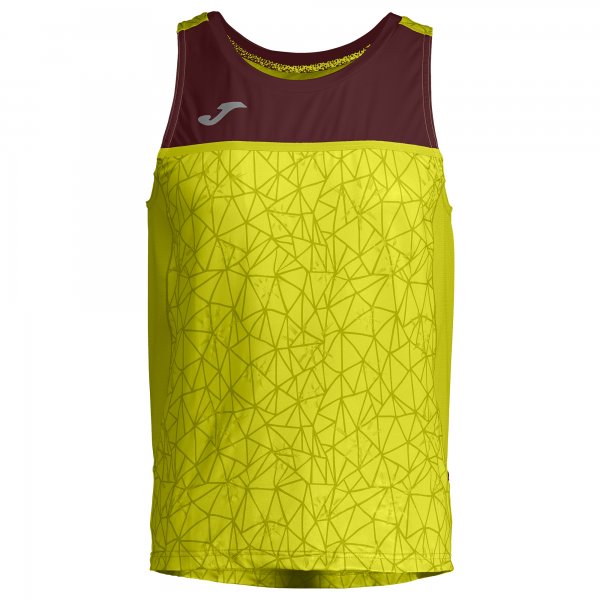 T-SHIRT  OLIMPIA FLASH GREEN-BURGUNDY SLEEVELESS