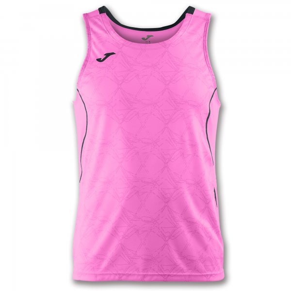 T-SHIRT OLIMPIA PINK-BLACK SLEEVELESS