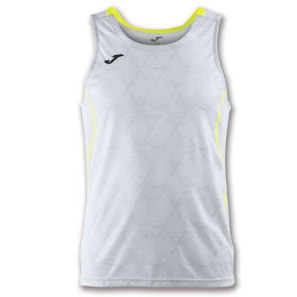 T-SHIRT OLIMPIA WHITE-YELLOW SLEEVELESS