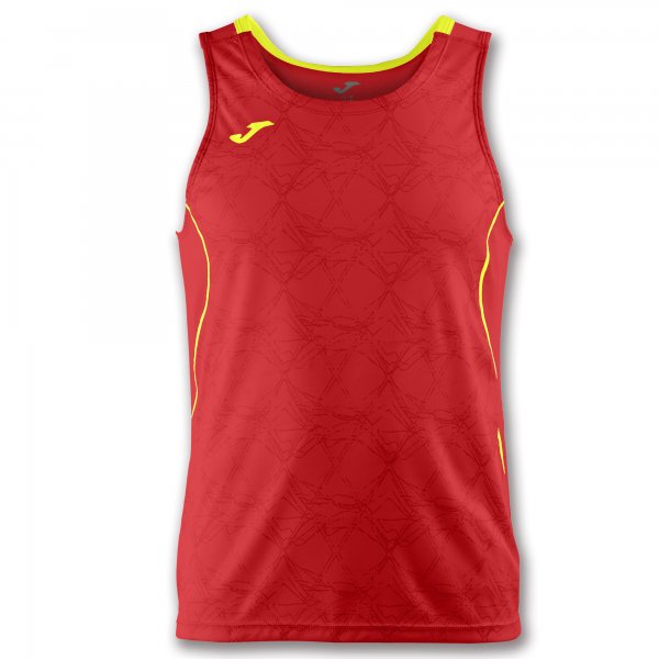 T-SHIRT OLIMPIA RED FLUOR-YELLOW SLEEVELESS