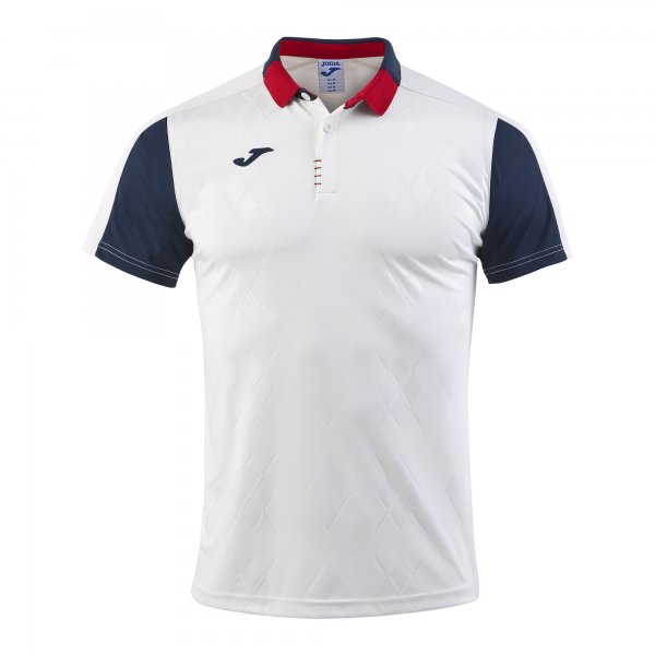 POLO TENIS 80 WHITE-NAVY S/S