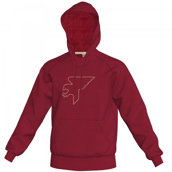 SWEATSHIRT HOODIE COTTON RED