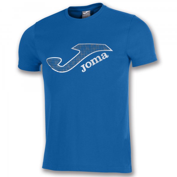 S/S T-SHIRT COMBI COTTON LOGO ROYAL BLUE