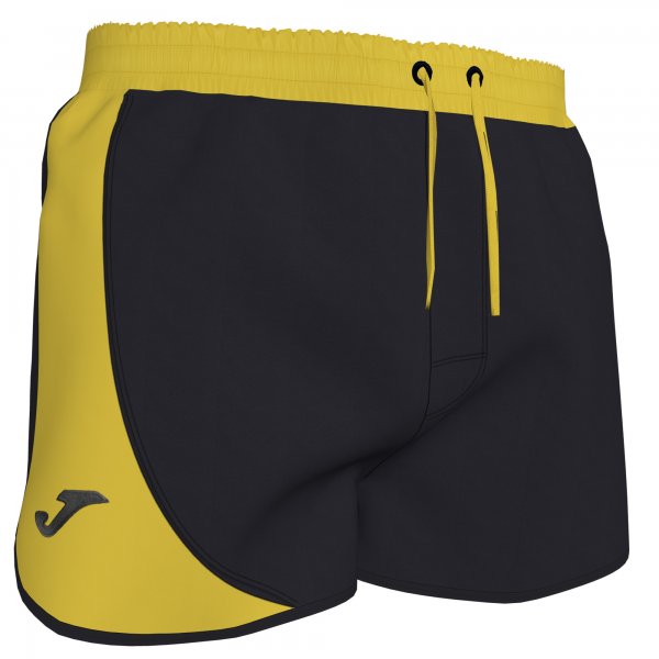 SWIMSUIT SHORT BLACK-ORANGE