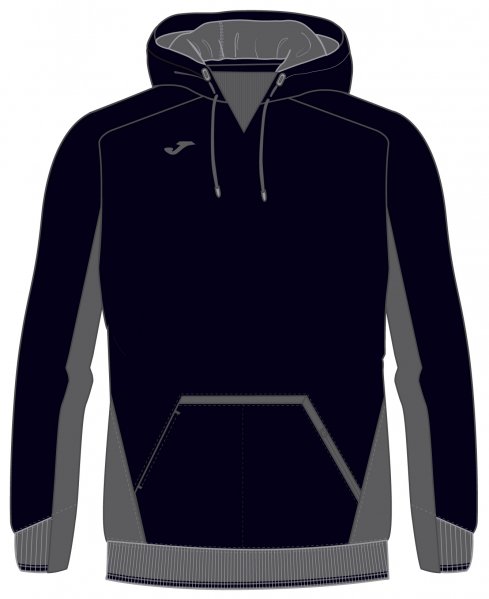 SWEATSHIRT HOODIE CONFORT BLACK-ANTHRACITE