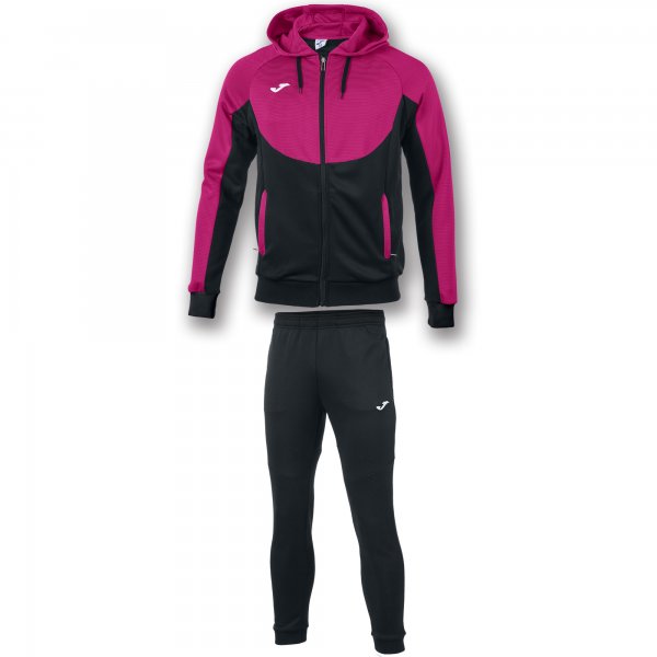 TRACKSUIT WITH HOOD ESSENTIAL BLACK-PINK