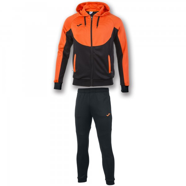 TRACKSUIT WITH HOOD ESSENTIAL BLACK-SALMON