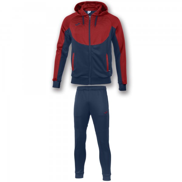 TRACKSUIT WITH HOOD ESSENTIAL NAVY BLUE-RED