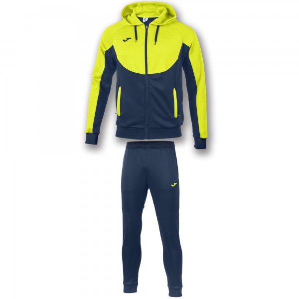 TRACKSUIT WITH HOOD ESSENTIAL NAVY BLUE-YELLOW
