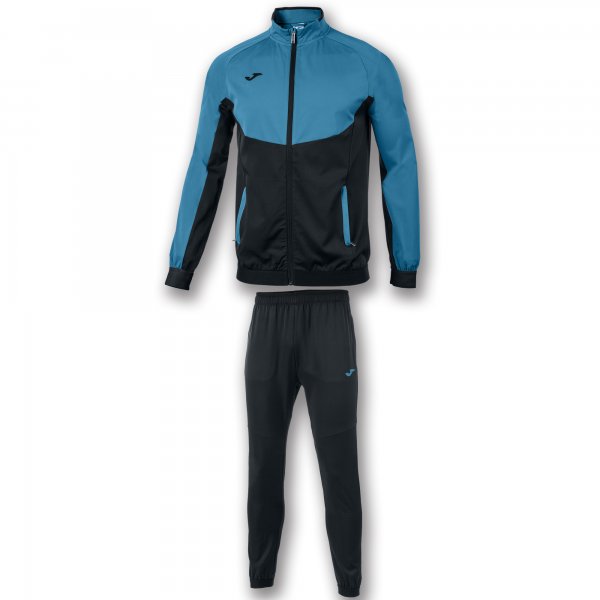TRACKSUIT ESSENTIAL MICRO BLACK-TURQUOISE