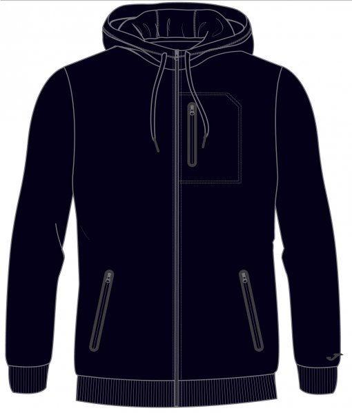 JACKET HOODIE HYBRID BLACK