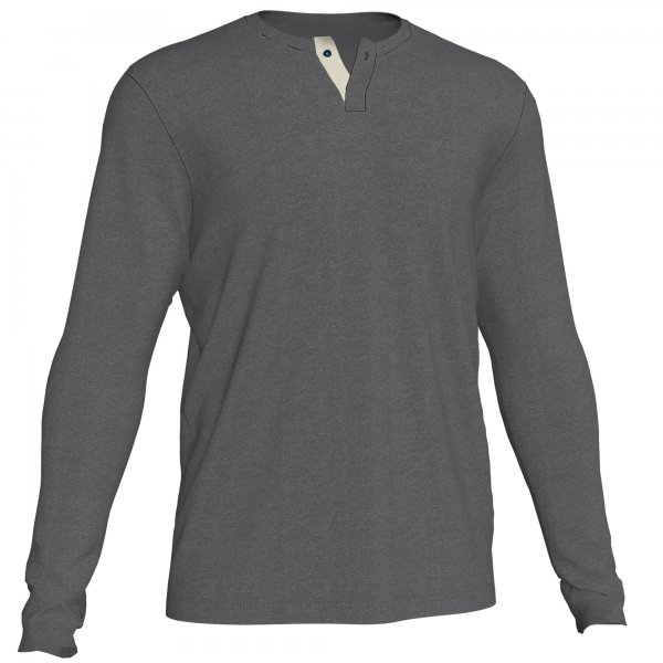 T-SHIRT COTTON DARK MELANGE L/S