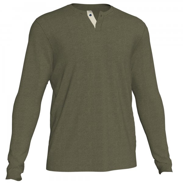T-SHIRT COTTON DARK GREEN L/S