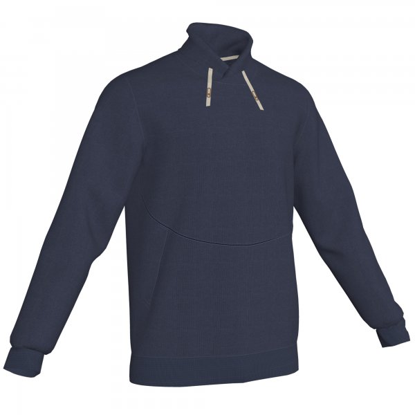 SWEATSHIRT HOODIE COTTON NAVY